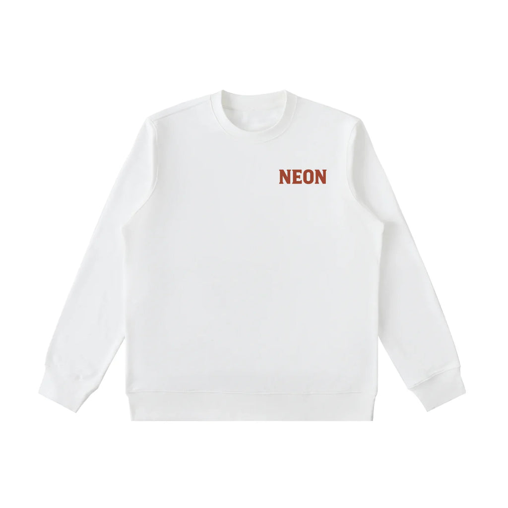 crew neck,sweatshirt,neon logo