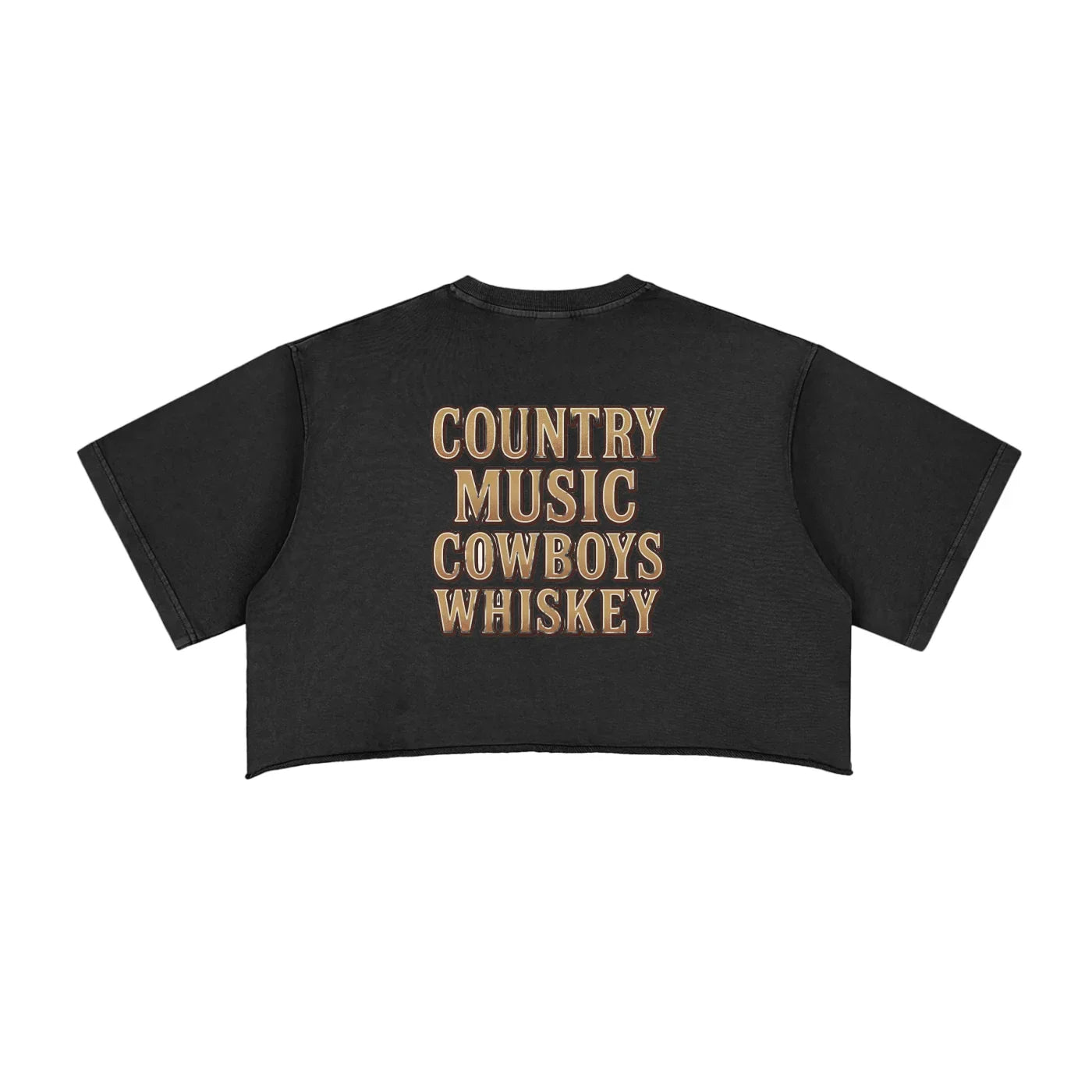 NEON Country Music, Cowboys & Whiskey | Crop Tee - NEON American Clothing
