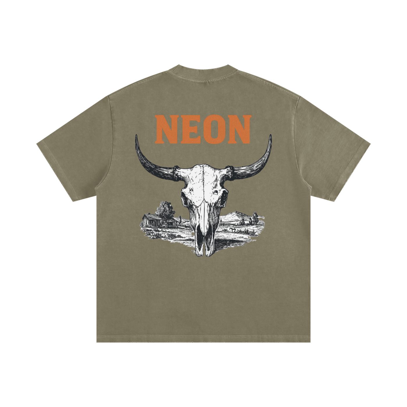 NEON Buffalo | Heavyweight Frayed T-Shirt