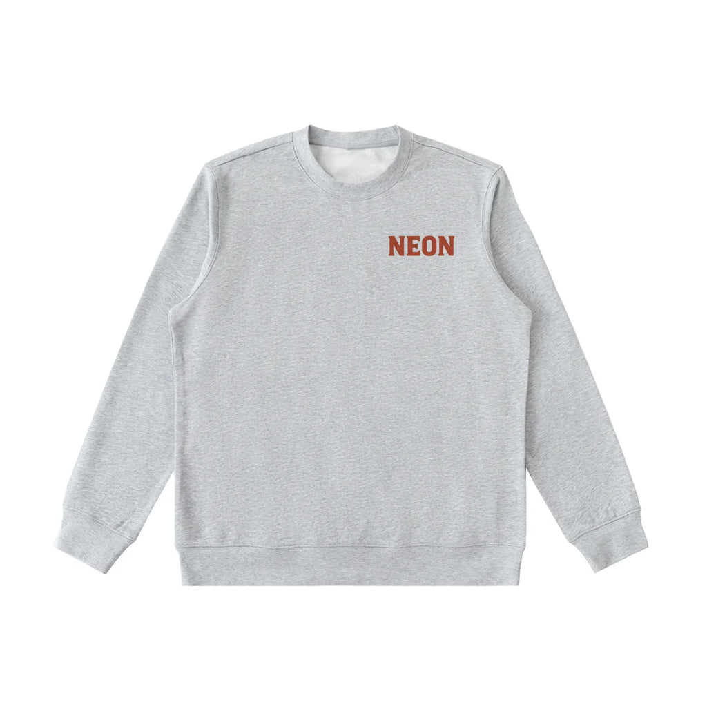 crew neck,sweatshirt,neon logo