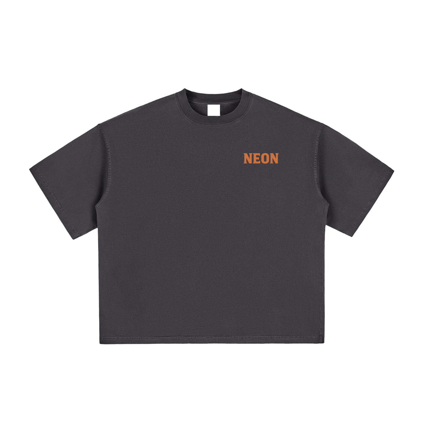 blue Tee with red NEON logo