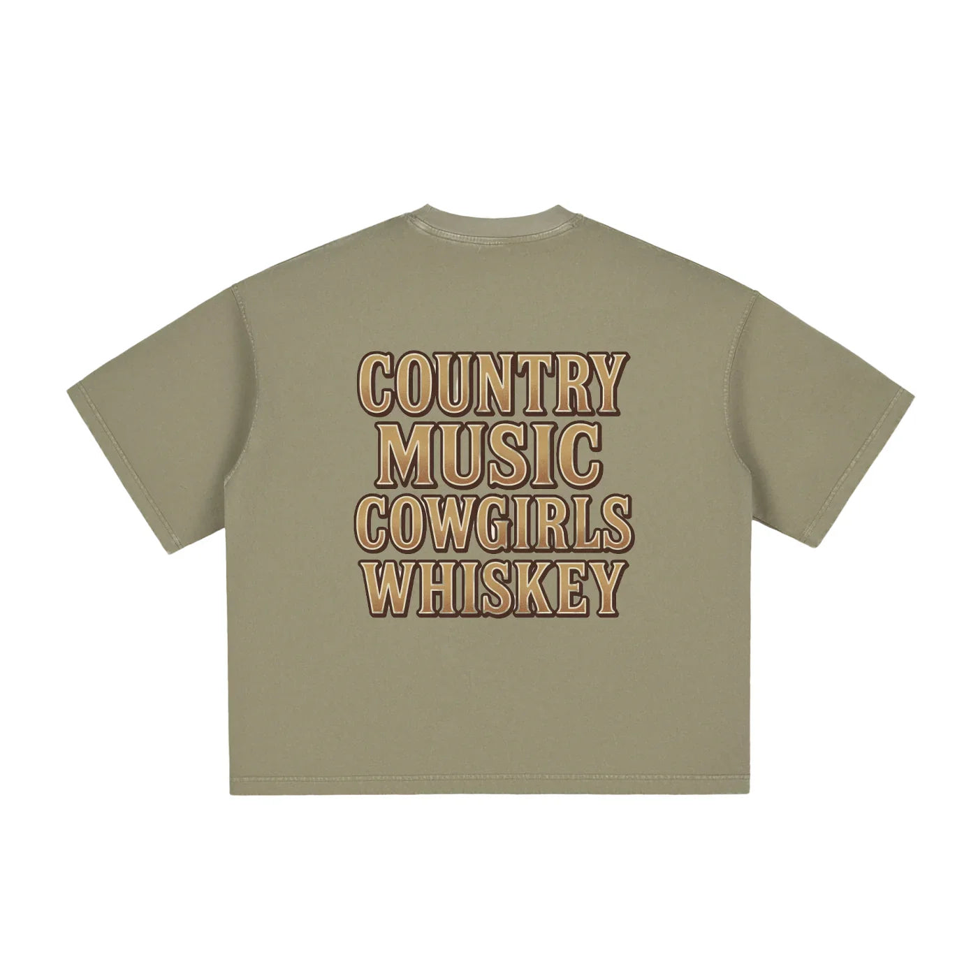 NEON Country Music, Cowgirls & Whiskey - Vintage Boxy Tee - NEON American Clothing