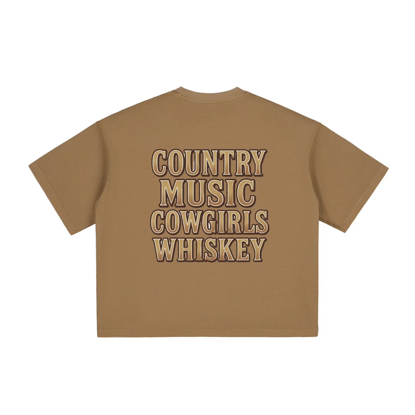 NEON Country Music, Cowgirls & Whiskey - Vintage Boxy Tee - NEON American Clothing