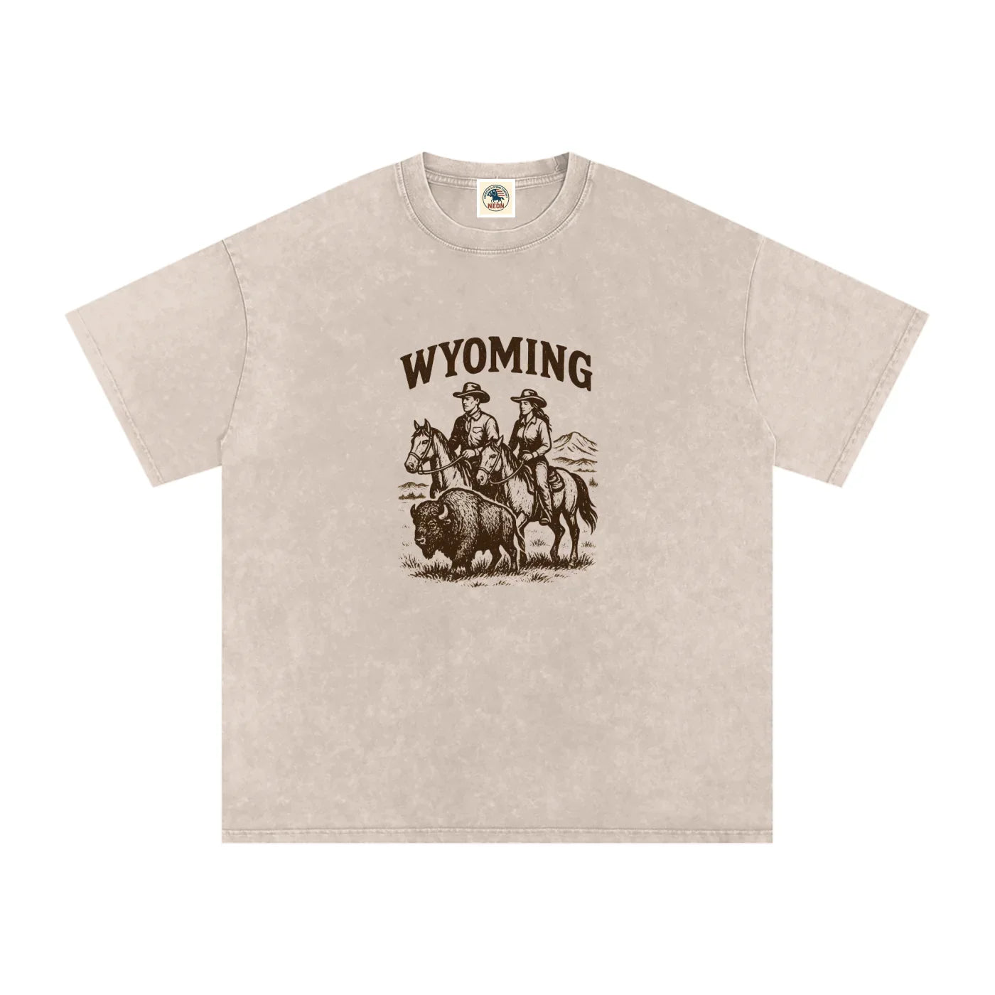 Wyoming Washed Tee - NEON American Clothing