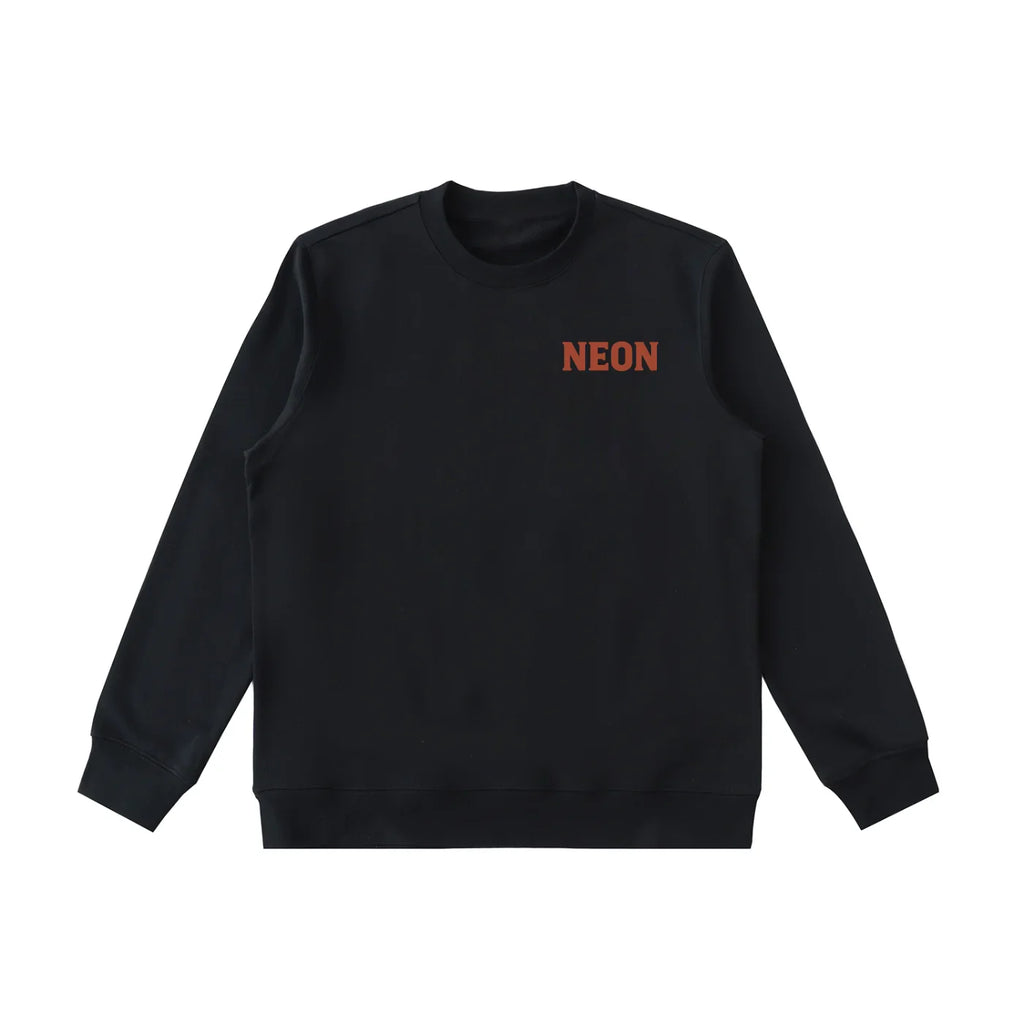 crew neck,sweatshirt,neon logo