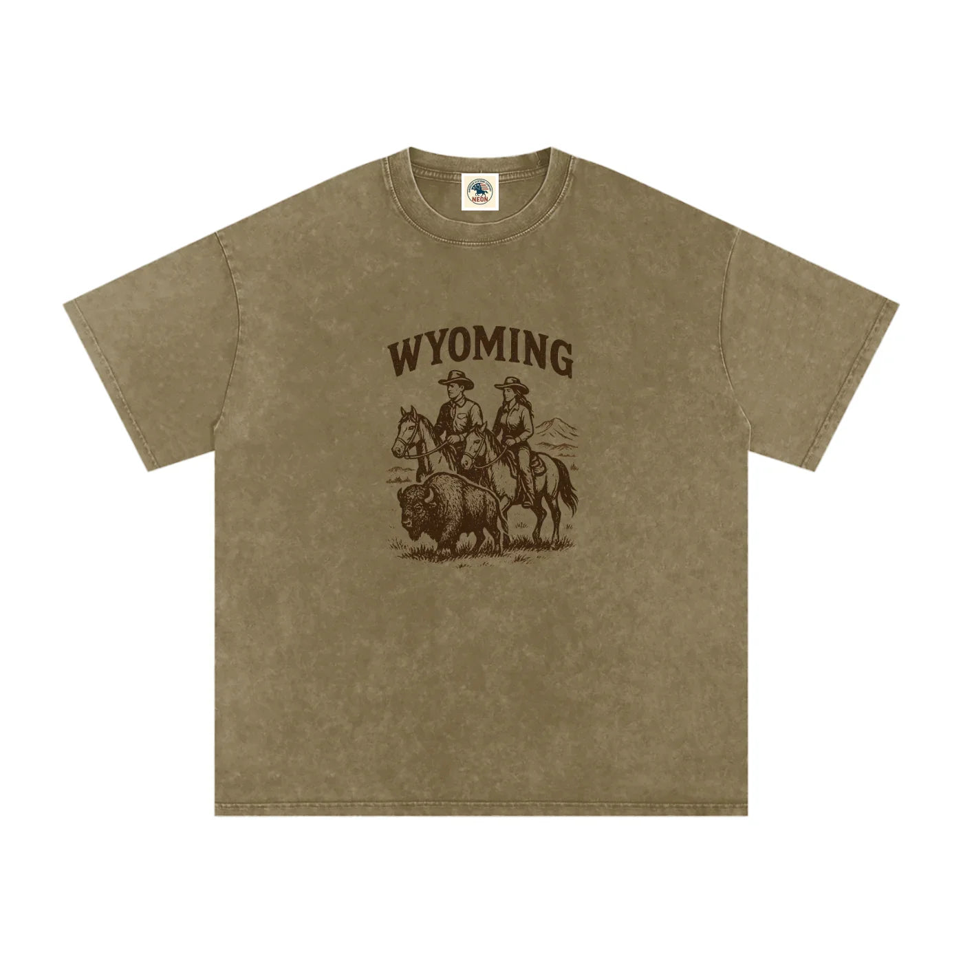 Wyoming Washed Tee - NEON American Clothing